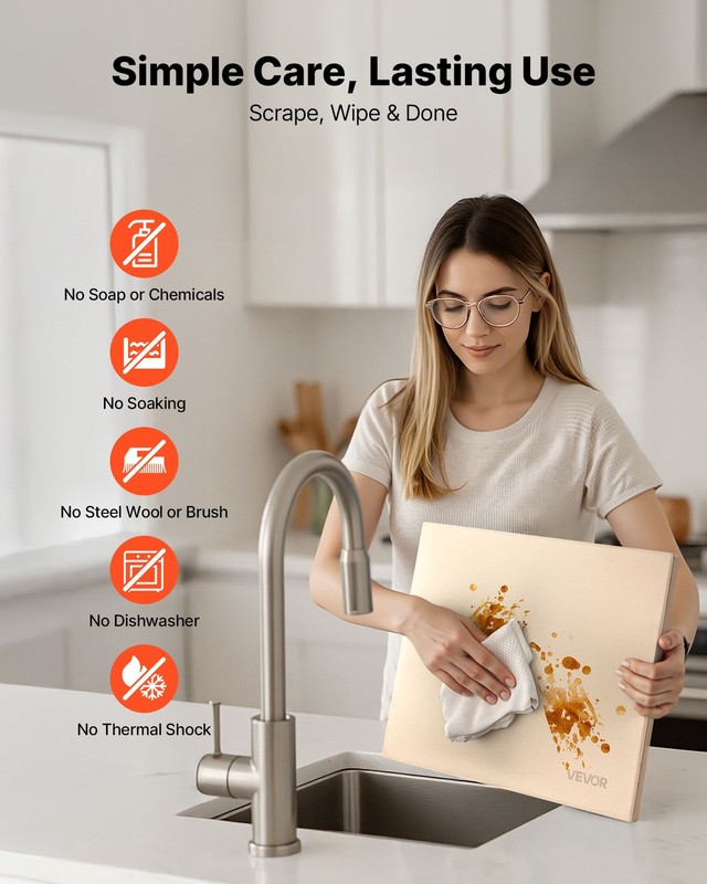 VEVOR Pizza Stone 15 x 12 in Rectangular Baking Stone for Oven & BBQ Grilling gallery
