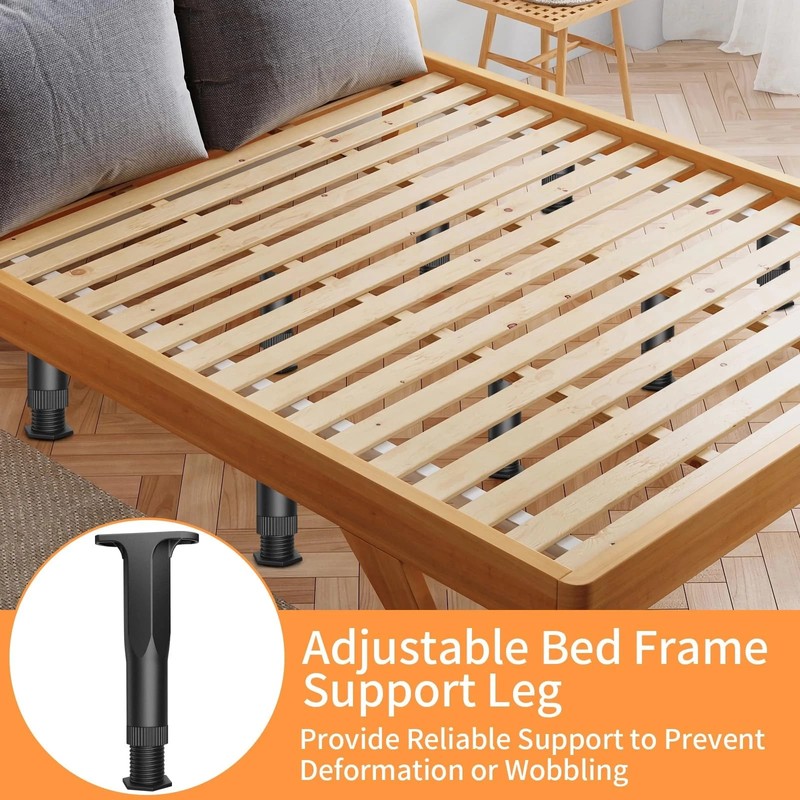 8PCS Adjustable Bed Support Legs Frame Support Legs for King Queen Bed Slats He gallery