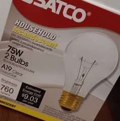 Satco – 75 w – Clear General Purpose A19 – Light Bulbs – 1 Pack/2 Bulbs