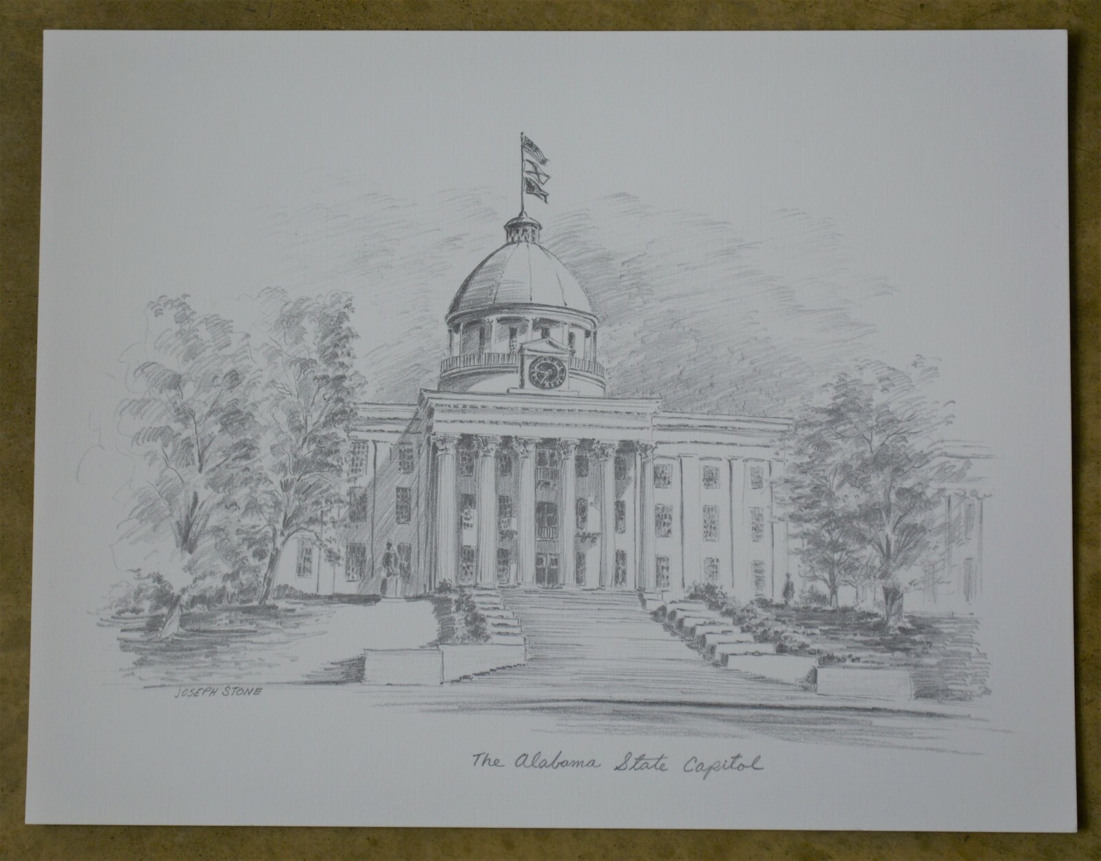 Alabama State Capitol in Montgomery, AL B&W print By Joseph Stone gallery