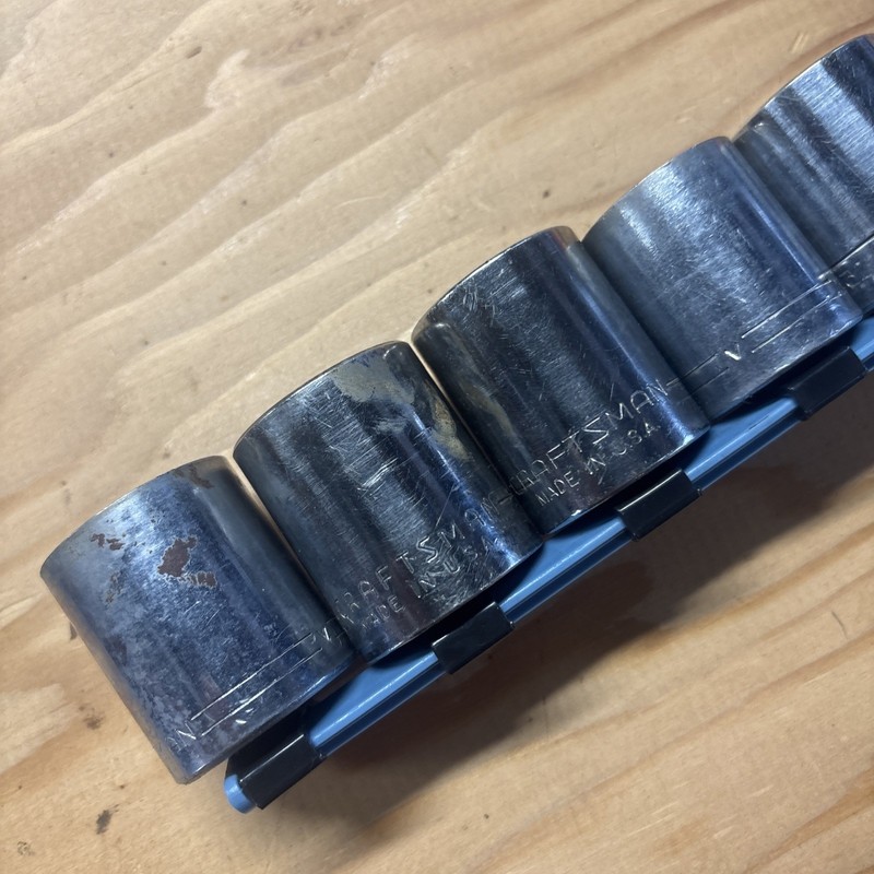 Craftsman SAE Socket Set 1/2” Drive 1 1/16” -7/16” USA Mixed Set 12pt 12 Socket gallery