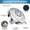 High Flow Bathroom Fixed Shower Head, 1.75 GPM, Polished Chrome 5 Setting 4 Inch gallery