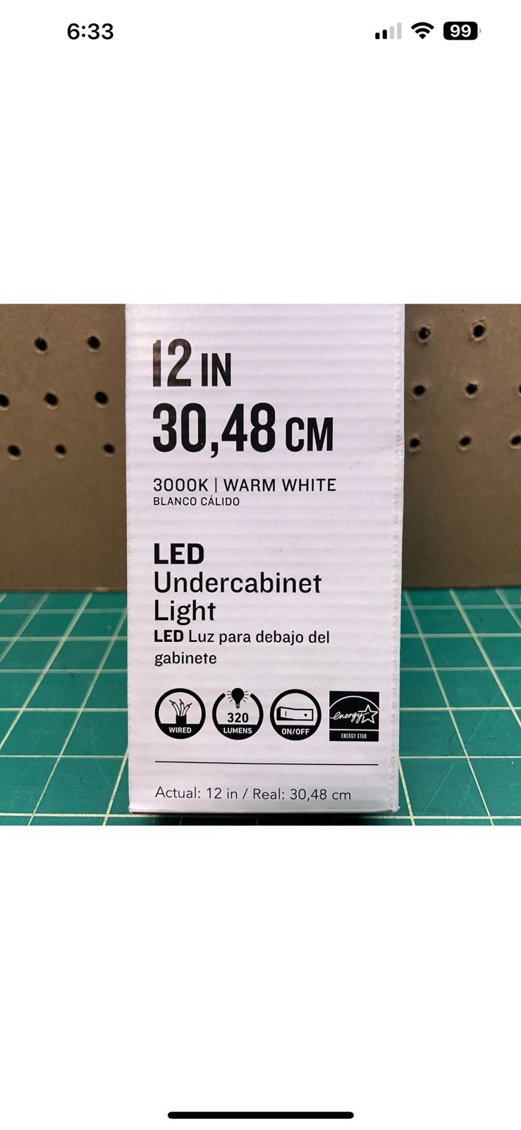 Utilitech Hardwired 12" (30.48 cm) LED Undercabinet Light Bar Warm White 3000K gallery