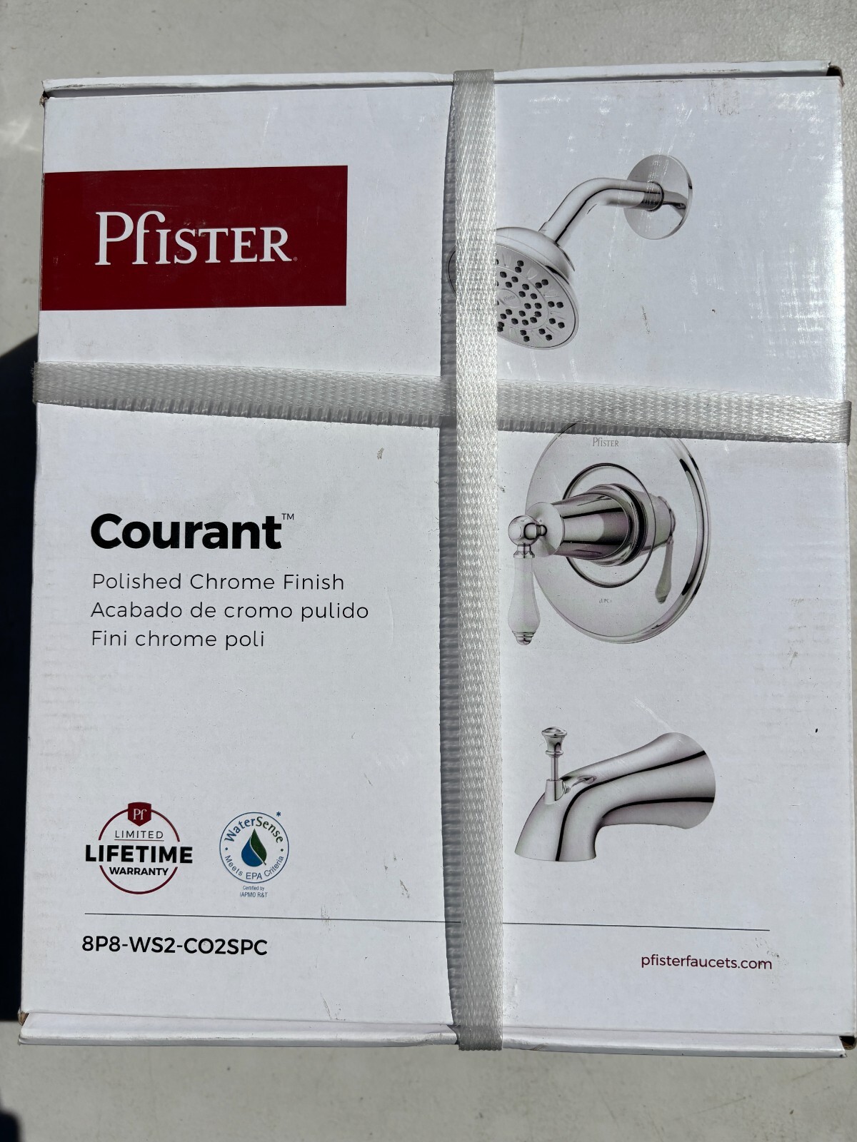 Pfister 8P8-WS2-CO2SPC Courant Single-Handle Tub & Shower Faucet Polished Chrome gallery