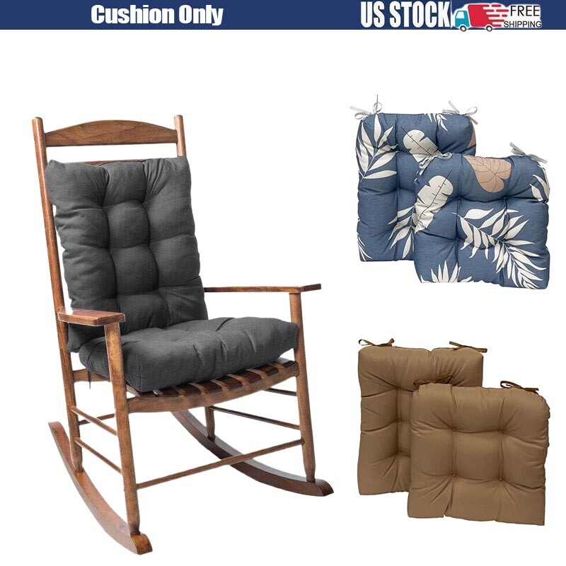 2 Pce Rocking Chair Cushion Set Pad Upper&Lower Chair Cushions For Home Outdoor gallery