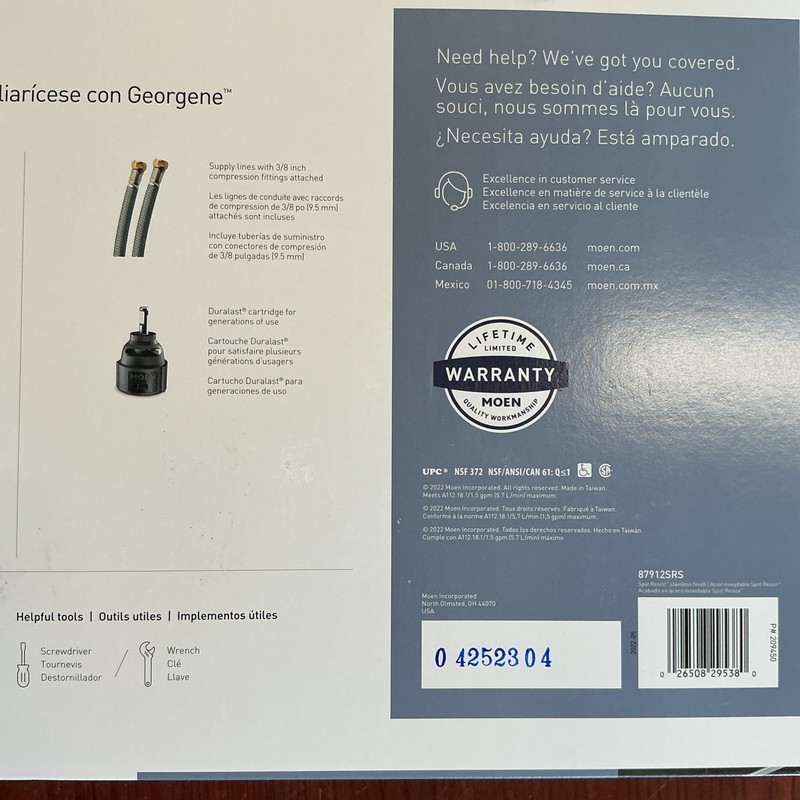 NEW MOEN 87912SRS Georgene Pulldown Spot Resist Stainless Kitchen Faucet B143 gallery