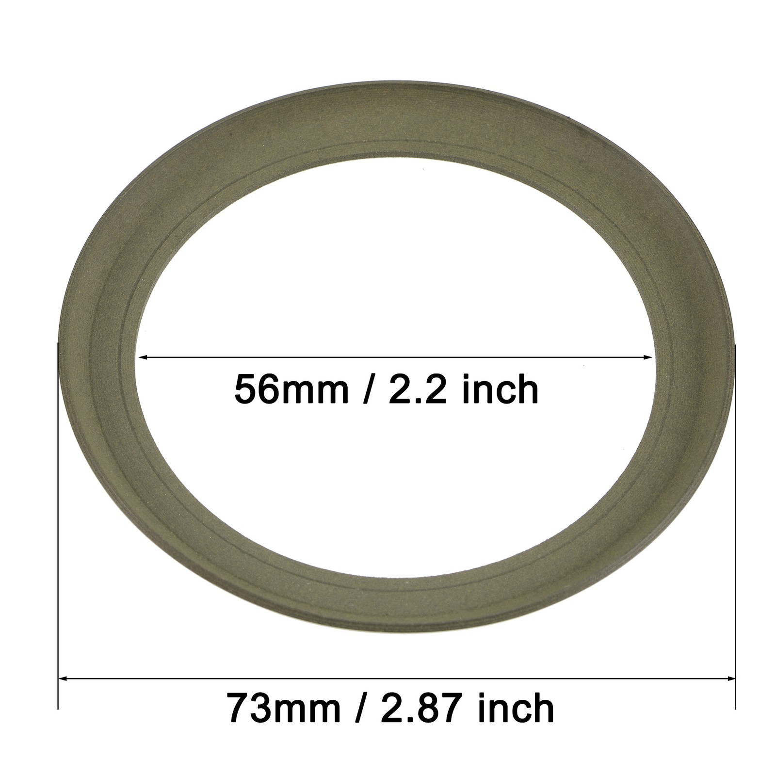 Air Compressor Piston Ring Part 73mm OD 56mm ID 1mm Thickness Dark Green gallery