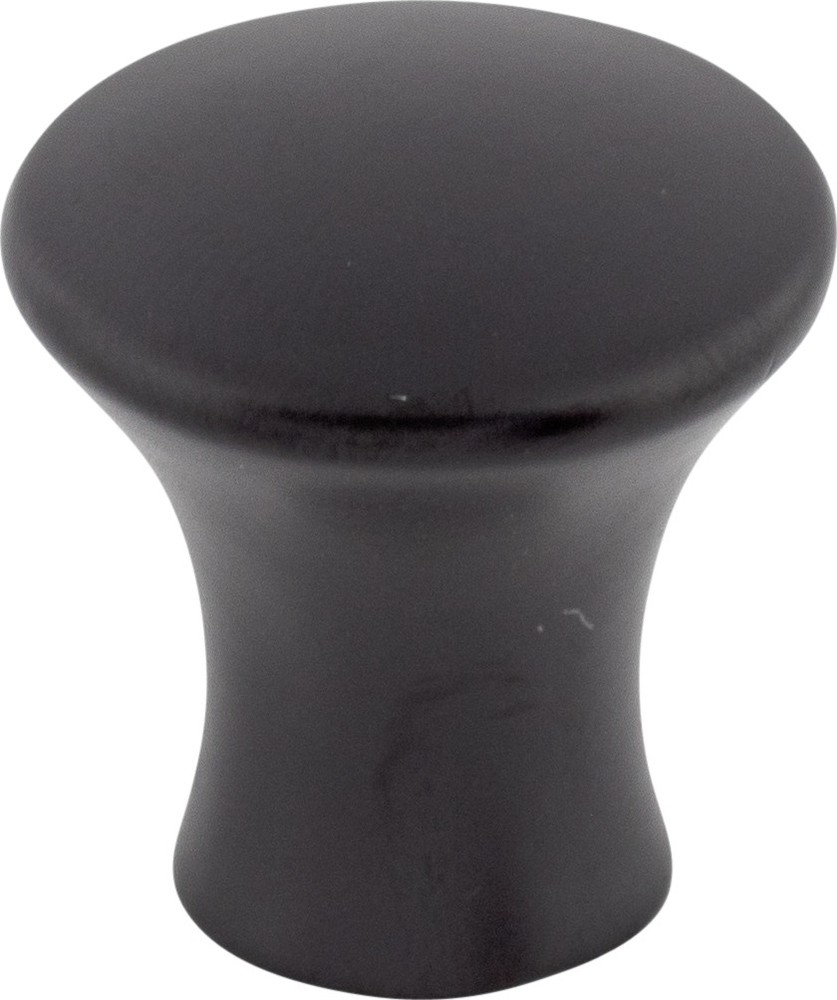 Top Knobs TK590BLK Oculus Round Knob Small 7/8" Flat Black