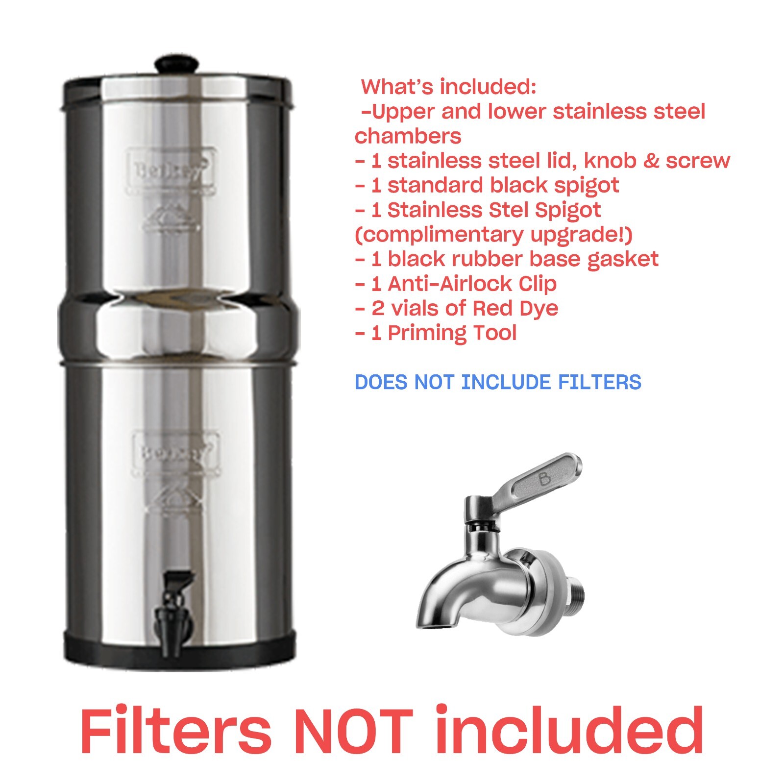 Travel Berkey Unit/Housing ONLY- Open Box (Filters NOT included PLEASE READ) gallery