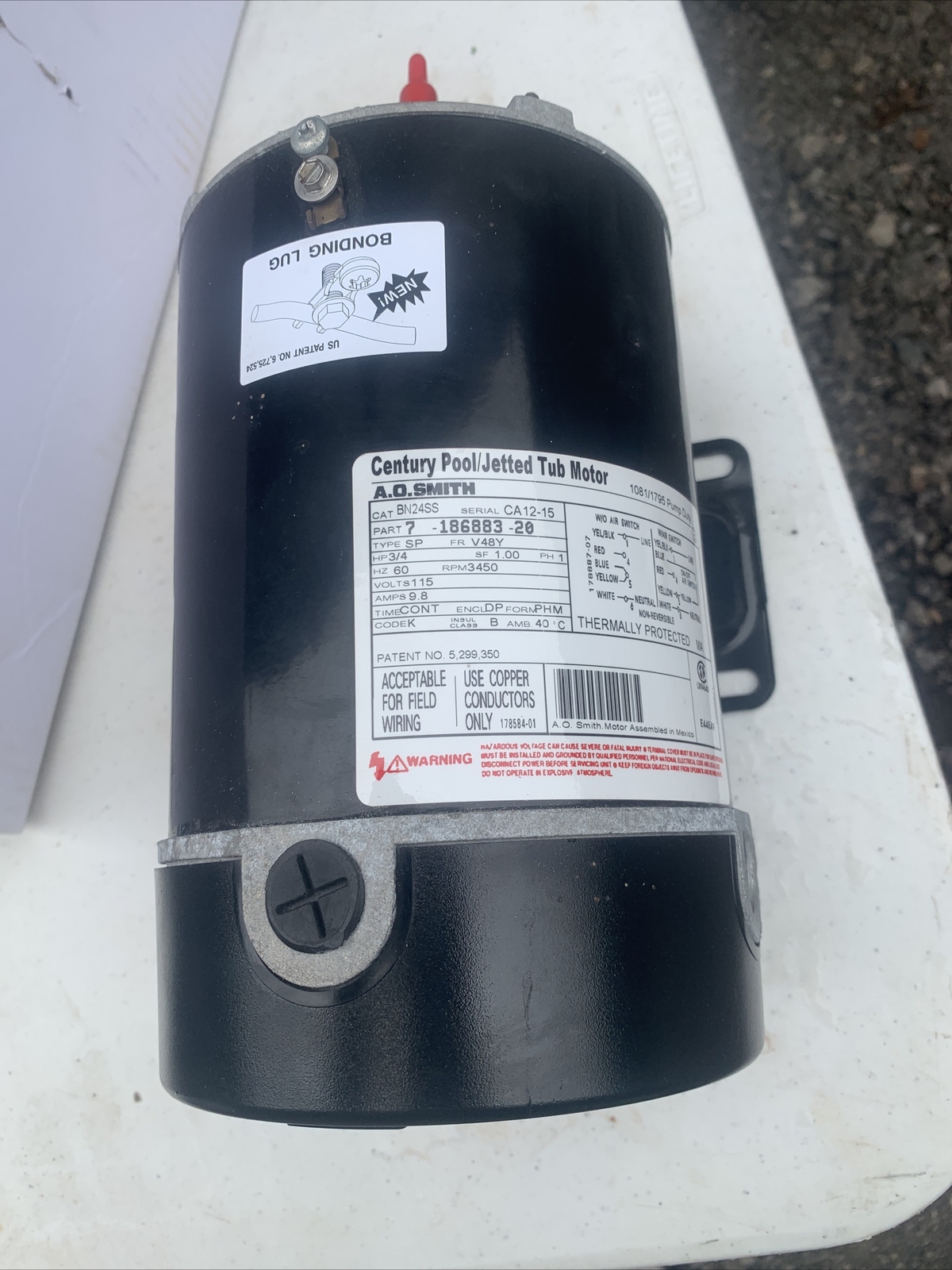 BN24- AO Smith Above Ground Pool and Spa Pump Motor *New/Open Box* gallery