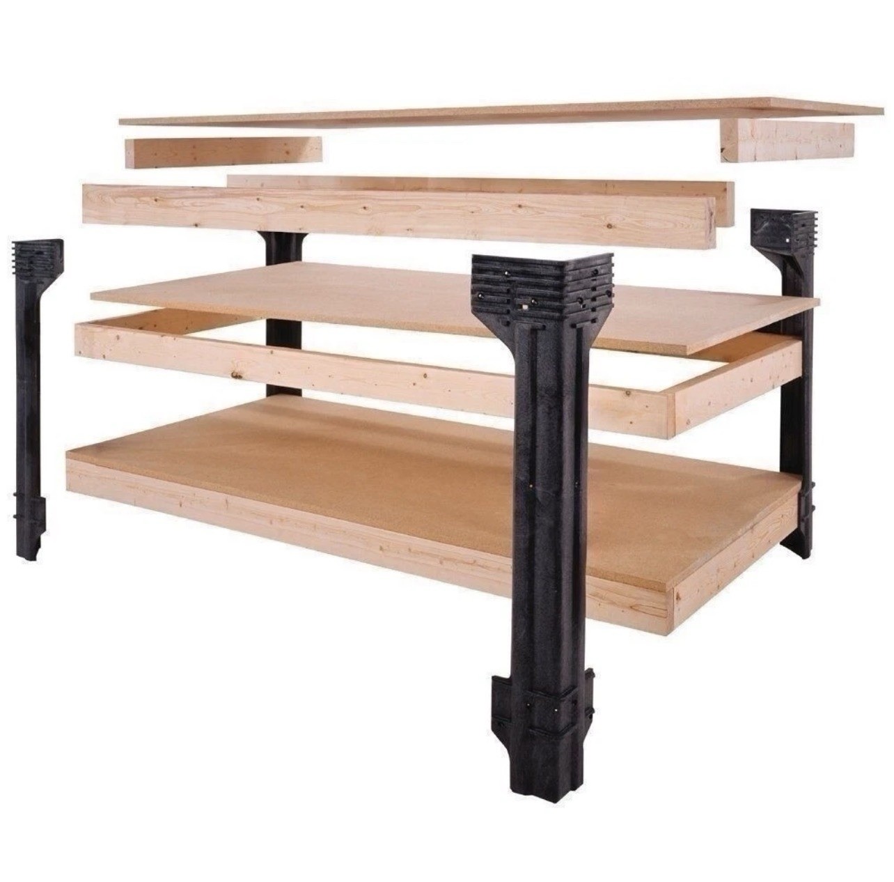 8 ft Workbench Building Kit Garage Heavy Duty Tool Storage Work Bench Shelving gallery
