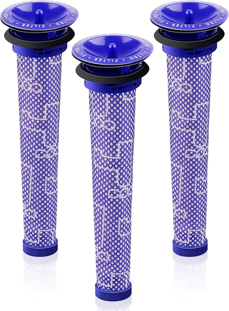 3-Pack Pre-Filter Replacement for Dyson V6 V7 V8 DC58 DC59 (Part #965661-01)