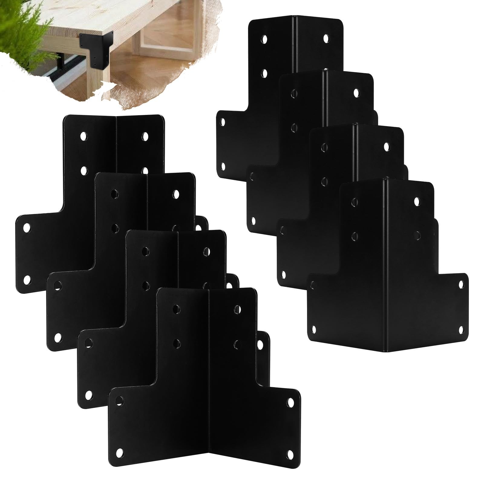 Sturdy Steel Corner Brackets Workbench Kit With Screws Heavy Duty 8 PCS gallery