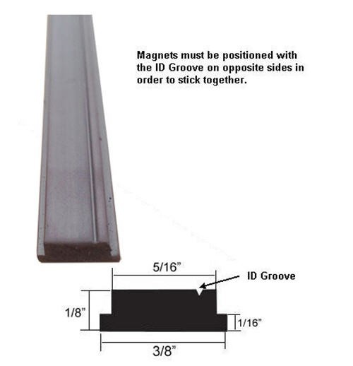 Flexible Magnetic Insert Strip for Framed Shower Doors - 75" long gallery