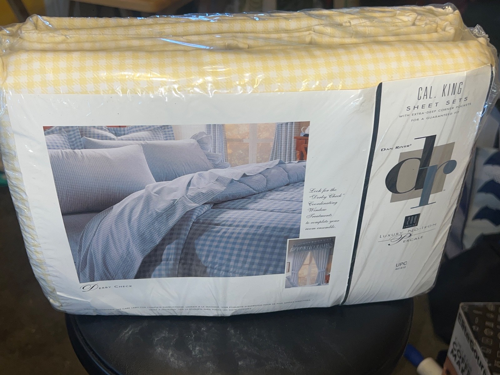 Vtg Dan River Luxury Sheet Set Comes In A California King Gingham plaid pattern gallery