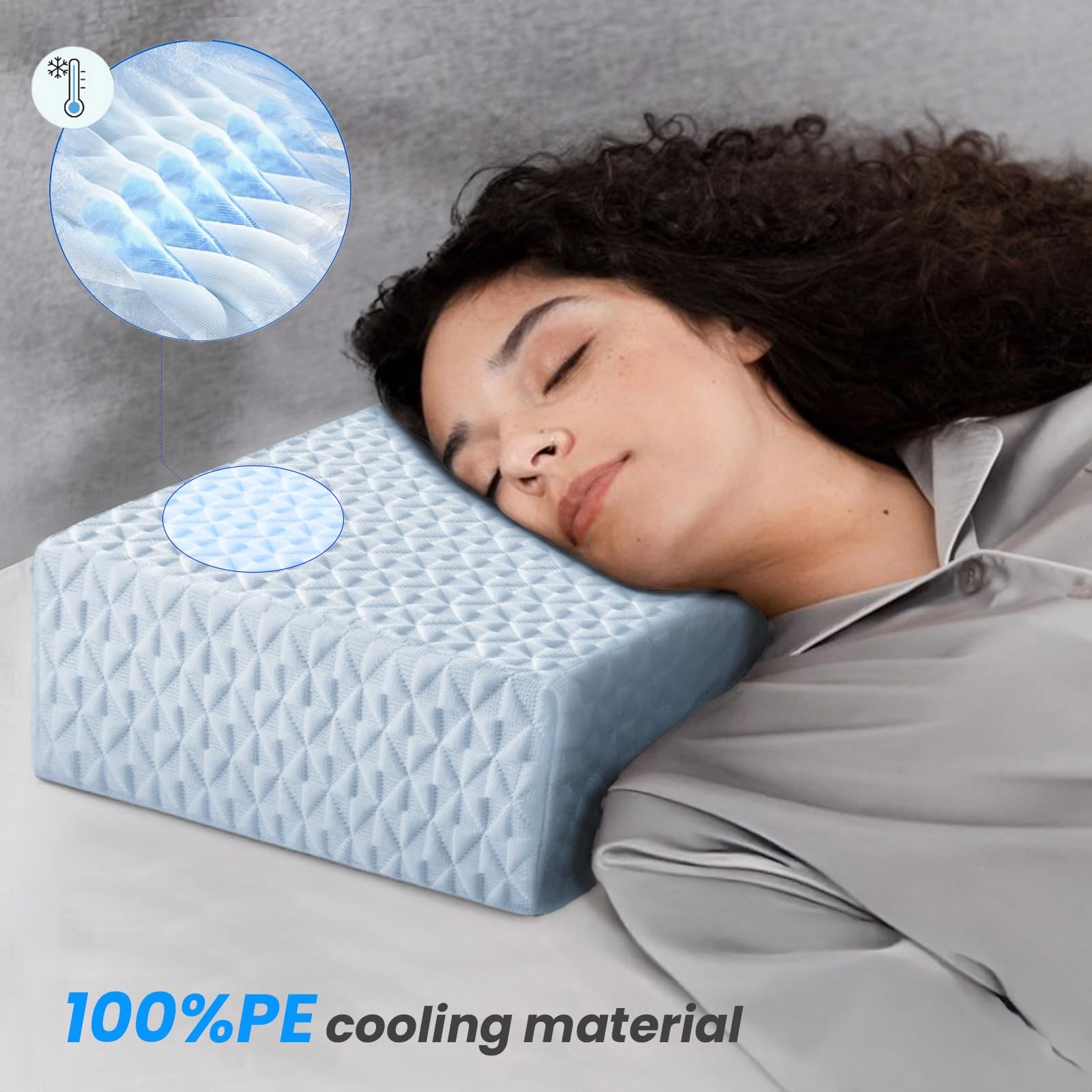 COLDHUNTER Cube Pillow Pro for Side Sleepers Memory Foam Bed Pillow Soft Pill... gallery
