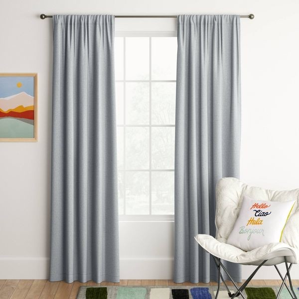 1pc Room Darkening Heathered Window Curtain Panel gallery