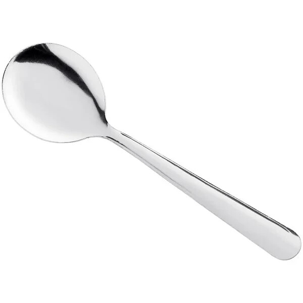6- Pack Soup Spoons Round Stainless Steel Bouillon Spoon gallery
