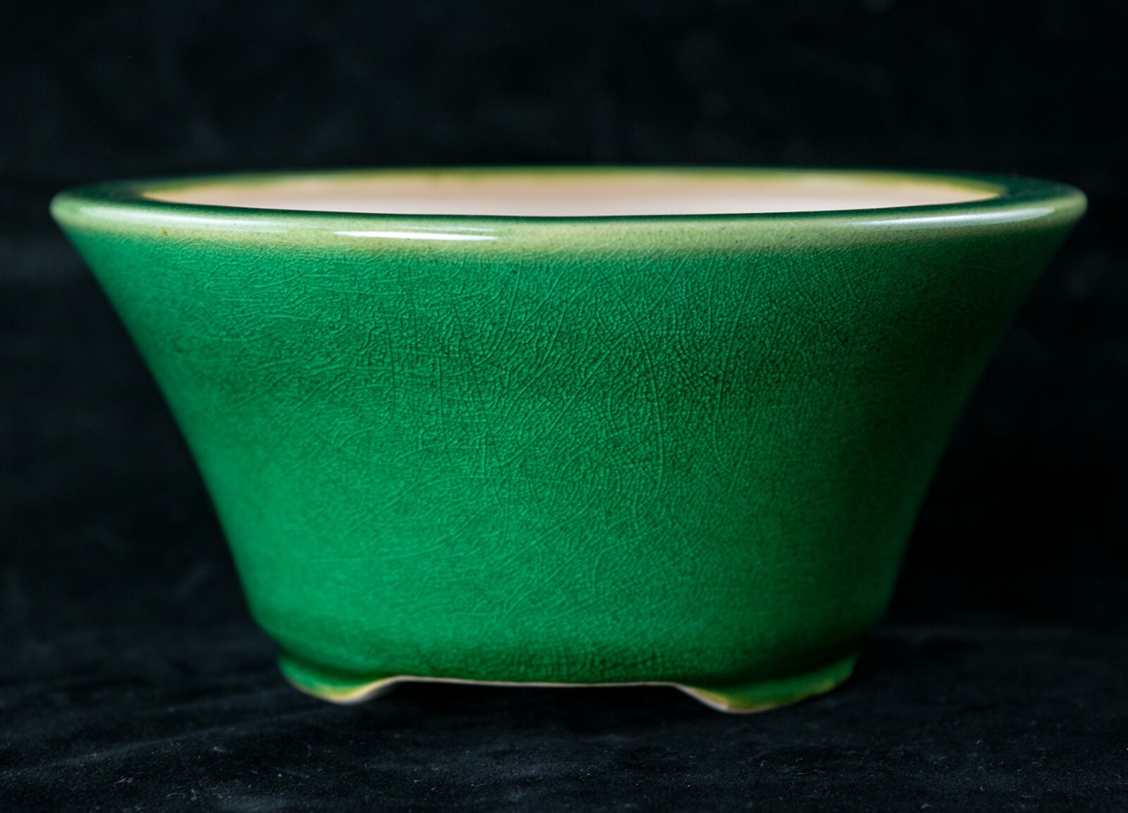 Fine Round Green Cactus & Succulent, Shohin Bonsai Pot + Mesh - 5.5"x 5.5"x 2.5" gallery