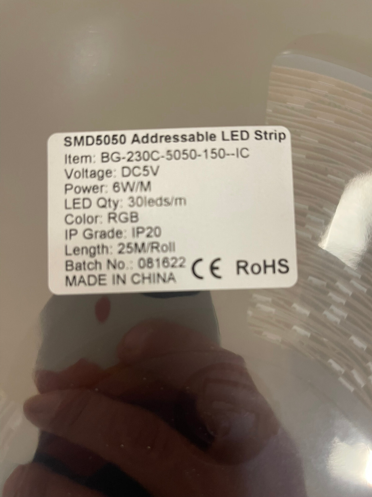 25M RGB Addressable LED Strip Light Roll 5V SMD5050 30LED/m – New Sealed gallery