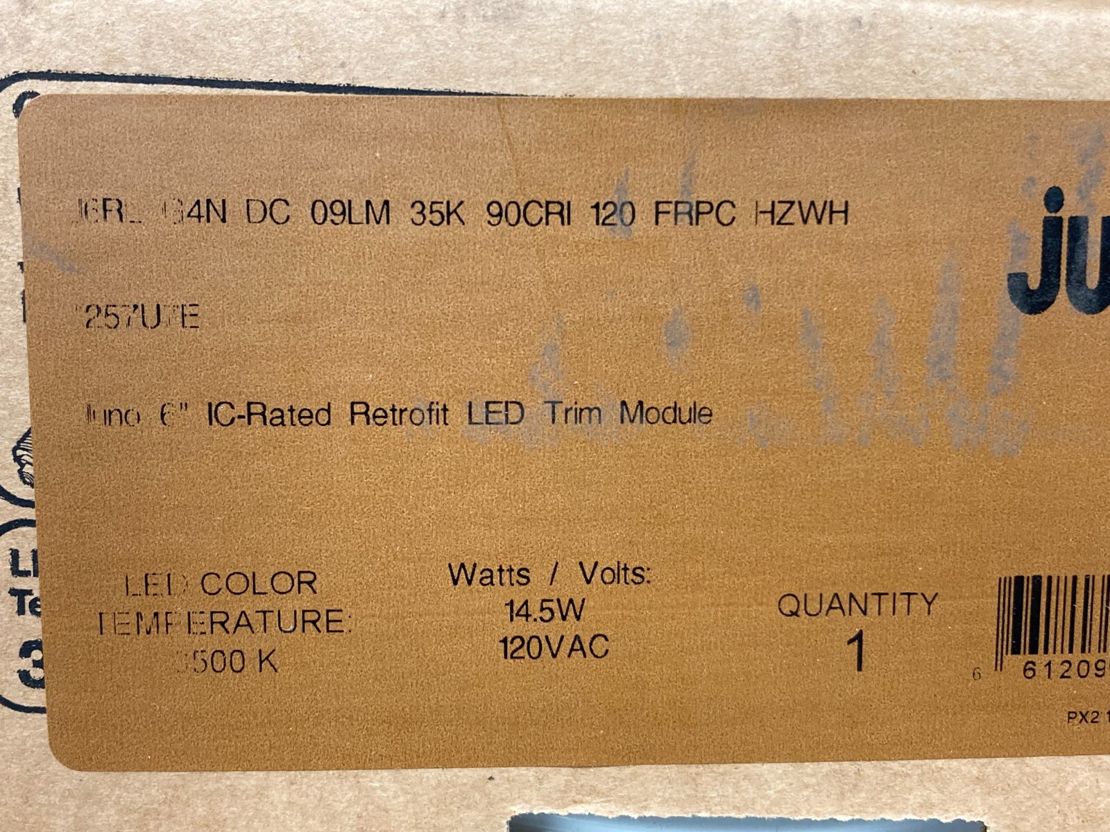 Qty 7 Juno Lighting WARM 3500 K LED 6" Retrofit Recess Trims - Lot of 7 Pcs. NIB gallery