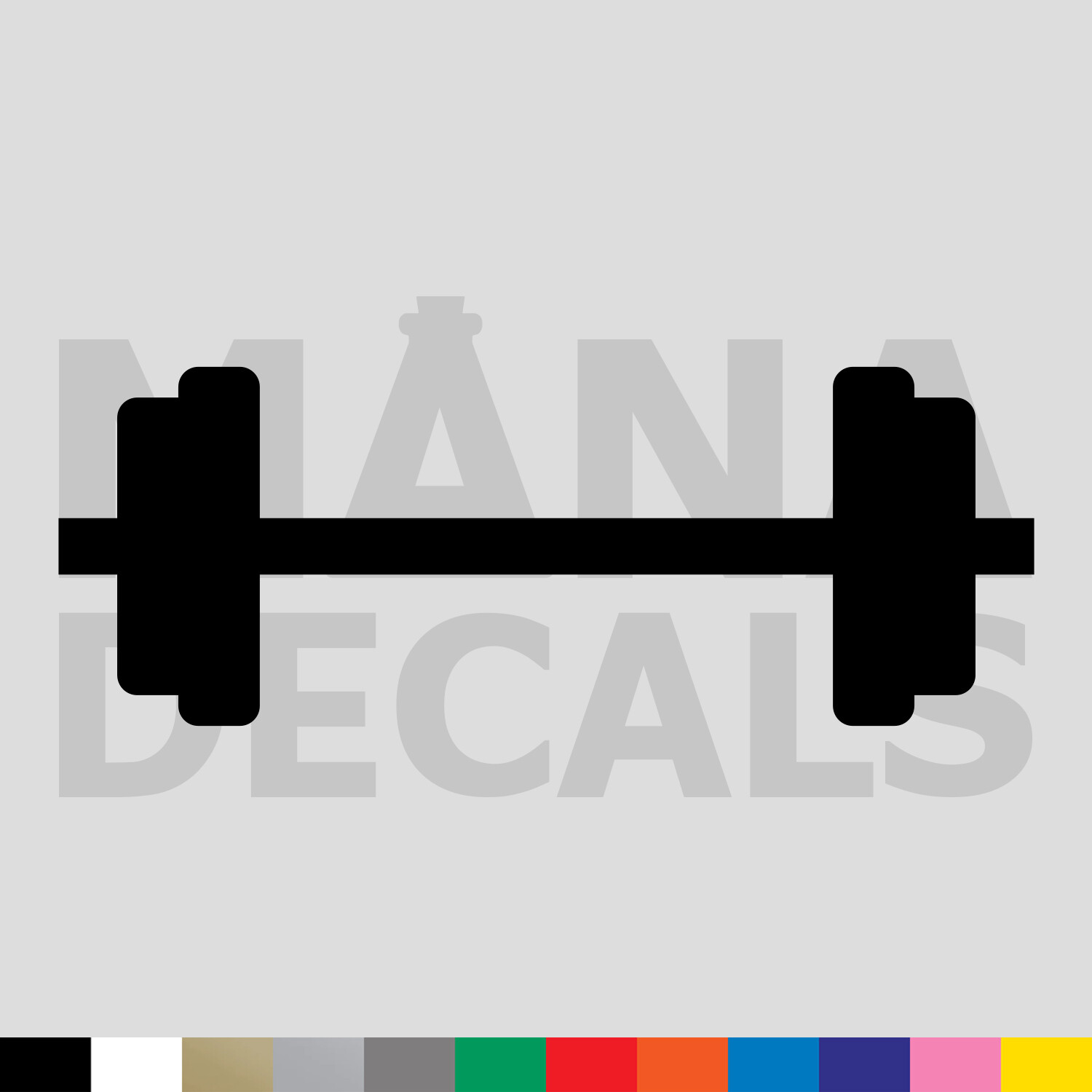Barbell Vinyl Die Cut Decal Sticker - Weight Lifting Bar Gym Exercise Strength gallery