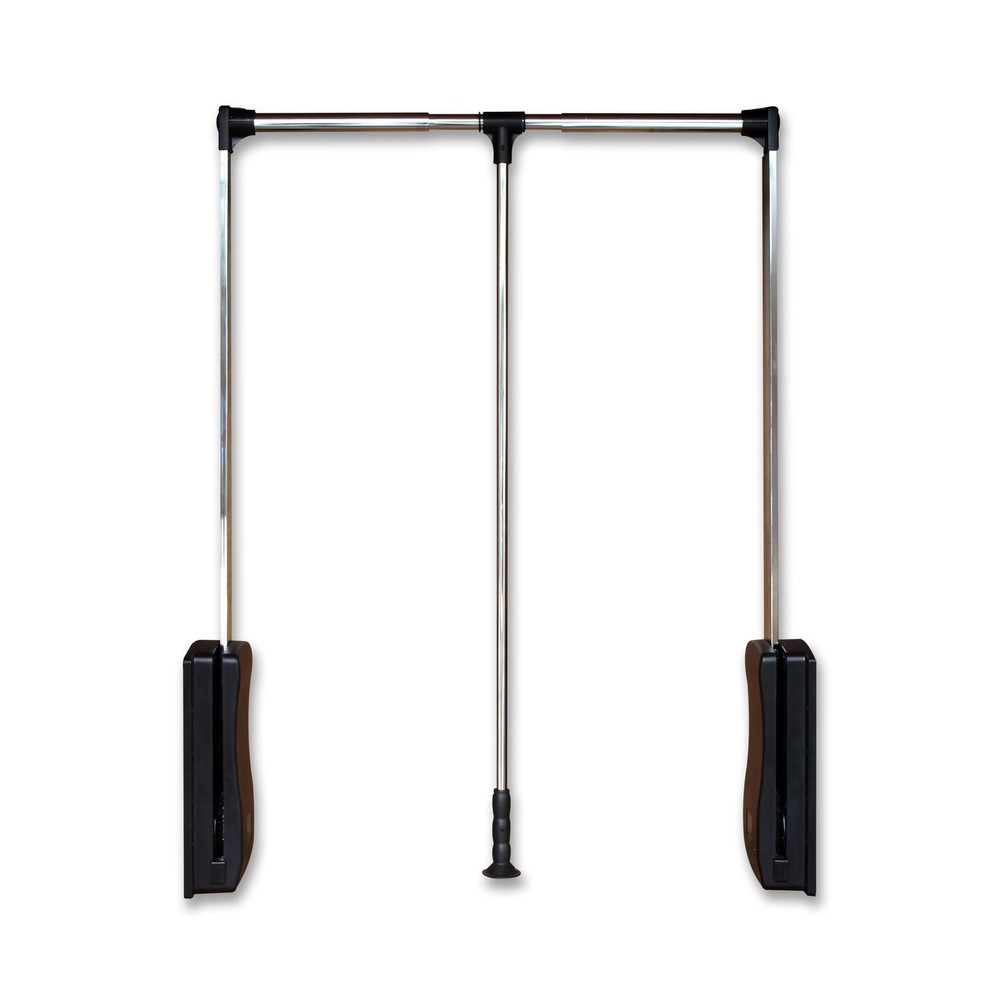 Pull Down Closet Rod 21"26", Adjustable Side Mounted Closet for Kitchen Bedro...