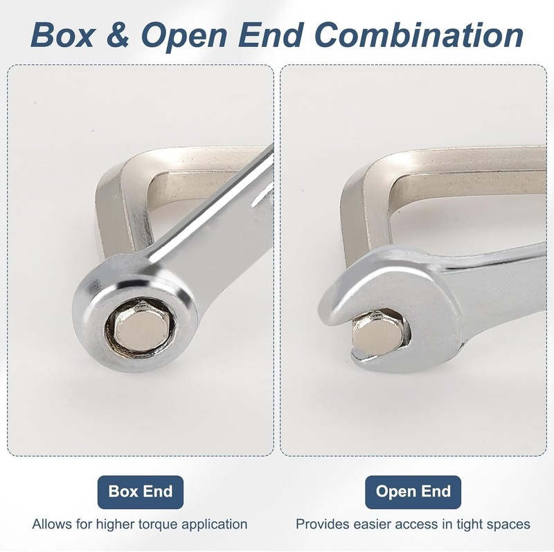 2Pcs Super Thin Combination Wrench 13mm Metric 12-Point Box & Open End Stainless gallery