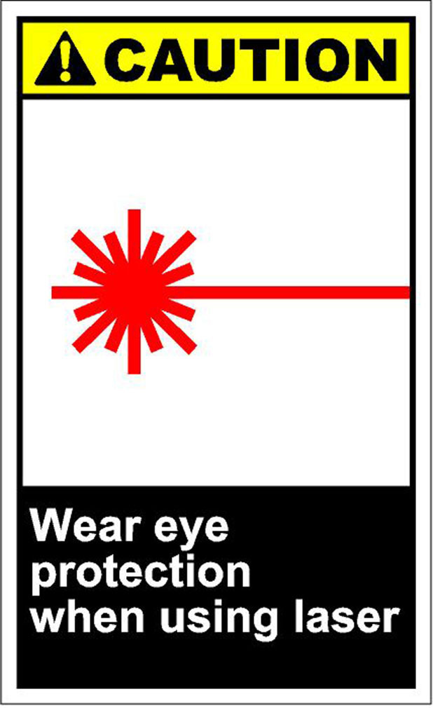 Wear Eye Protection When Using Laser Caution OSHA / ANSI LABEL DECAL STICKER gallery