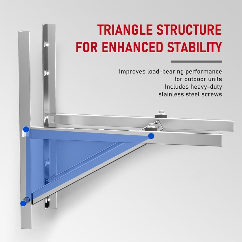 Mini Split AC Wall Mounting Bracket for 7000-12000 BTU, Heavy Duty 201 Stainless gallery