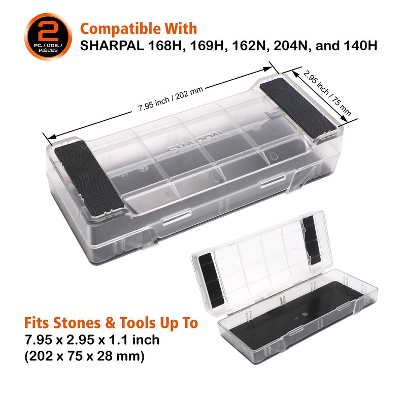 SHARPAL 160H 2PCS Sharpening Stone Holder & Storage Case with Non-Slip Base gallery