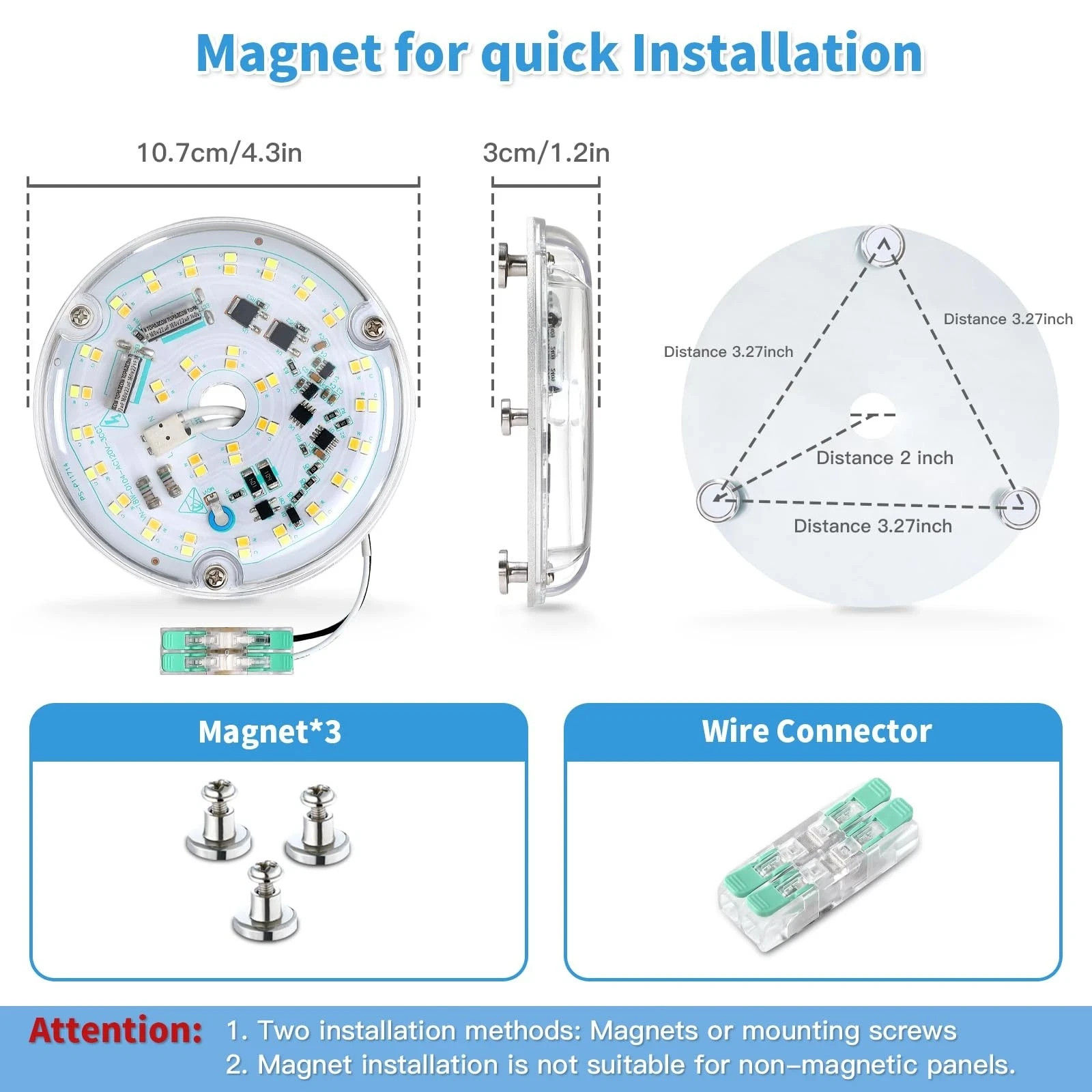 4 Inch Ceiling Fan Led Light Replacement 18w 2200lm 3000k 4500k 6000k Led Ceilin gallery