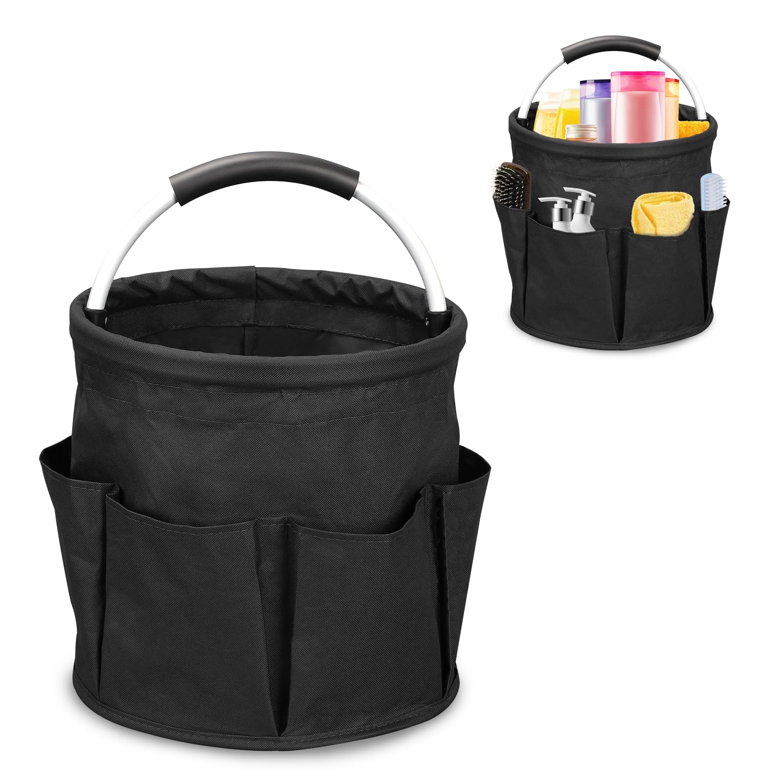 17L Portable Cleaning Bucket Organiser, 6 Pockets Foldable Cleaning Caddy wit... gallery