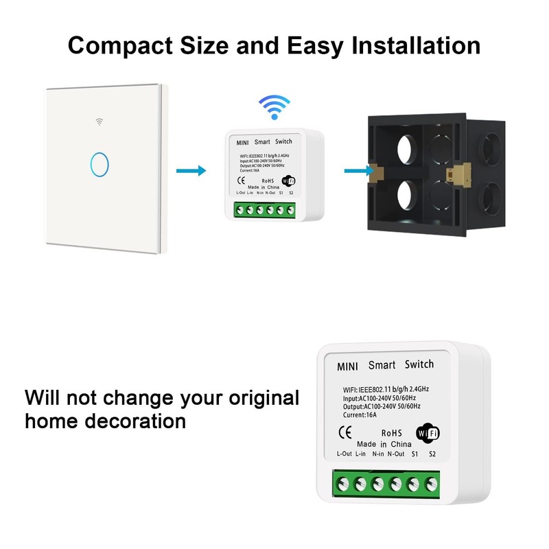 WiFi Smart Switch Light Switch, Compatible with Alexa/Google Home, APP Remote... gallery
