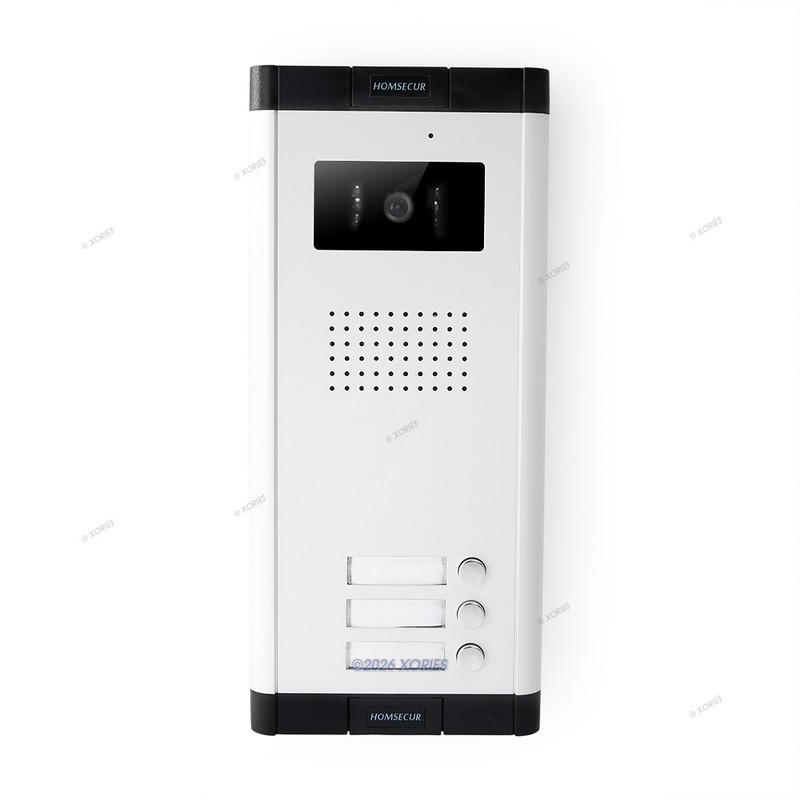 7" TFT Video Door Entry Intercom Kit with LCD Color Screen for 3-Apartment gallery