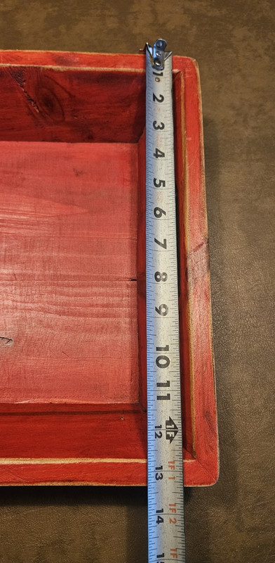 Rustic Red Solid Wood Serving Tray 19x13 inches gallery