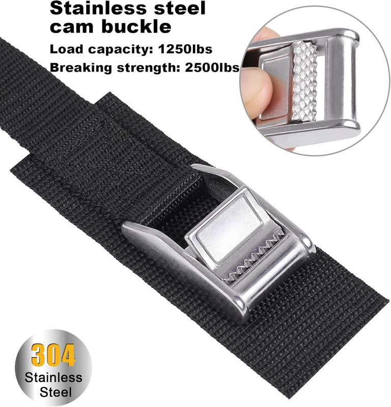 Cam Buckle Tie down Straps Lashing Straps 2200Lbs Break Strength Heavy Duty Car gallery