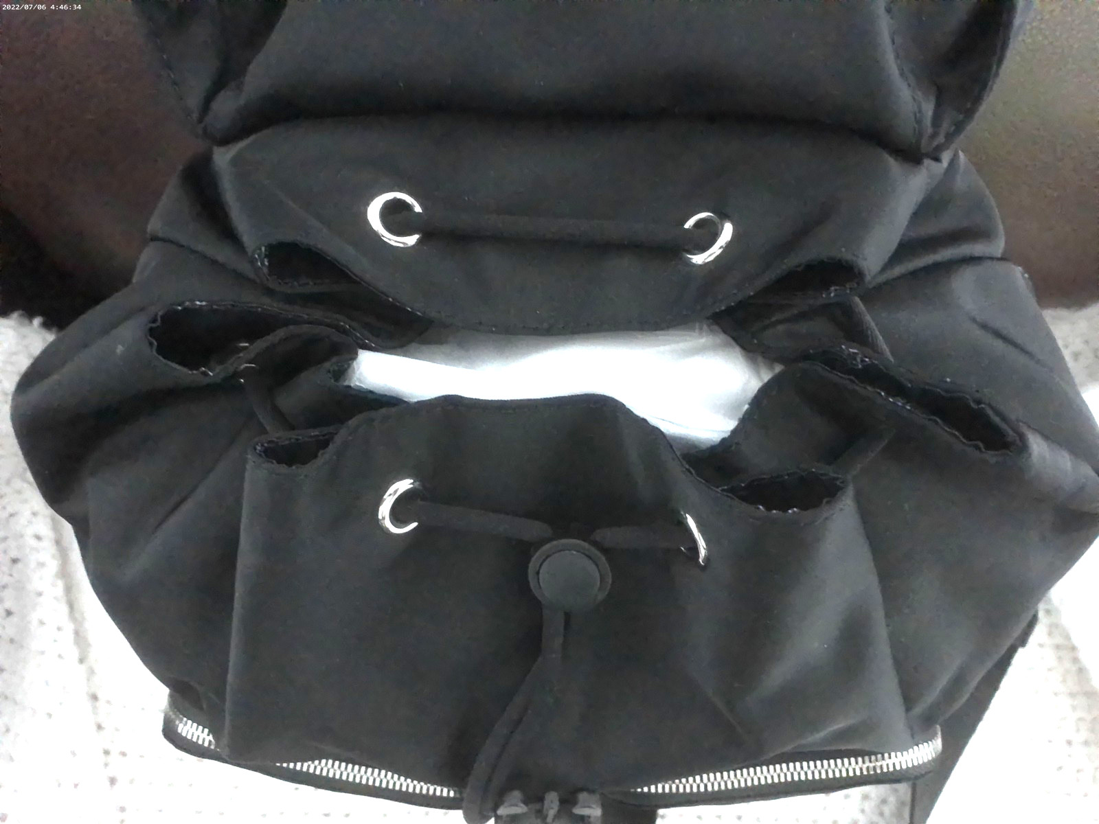LACOSTE UNISEX BLACK BACKPACK with 2 FRONT POCKETS 5
