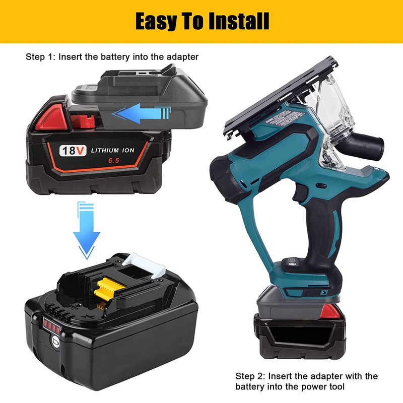 USB Battery Adapter for Milwaukee 18V Dewalt 20V Convert to Makita 18V DM18M gallery