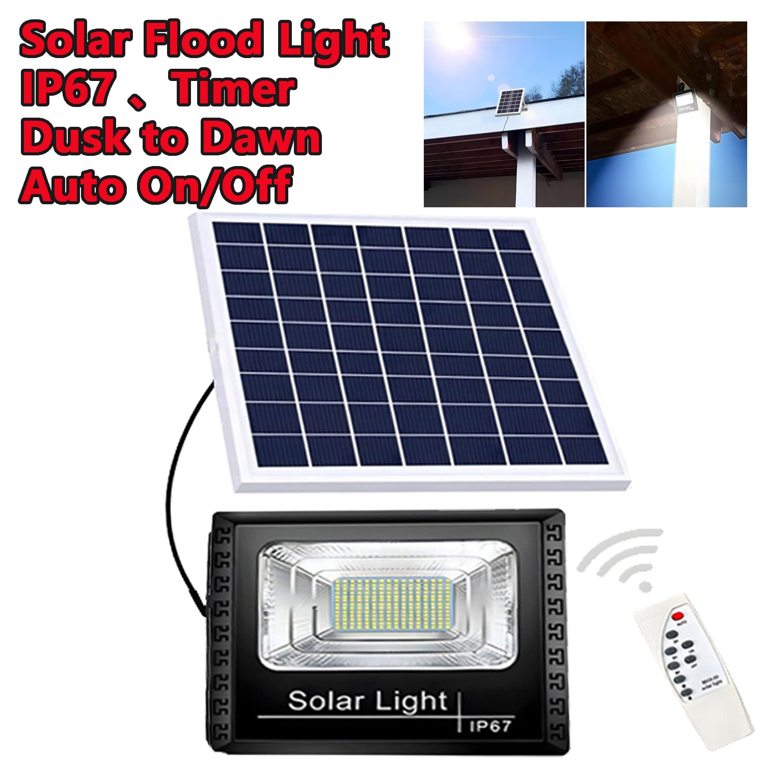 Solar Wall Light Dusk to Dawn Timer Wide Angle Waterproof Outdoor Garden Fence gallery