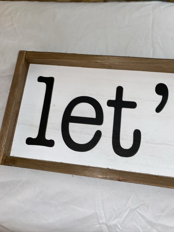 Hobby Lobby Rectangle Shape Kitchen Decor Wall Decor “ Let’s Eat” 27.76x8.19 gallery