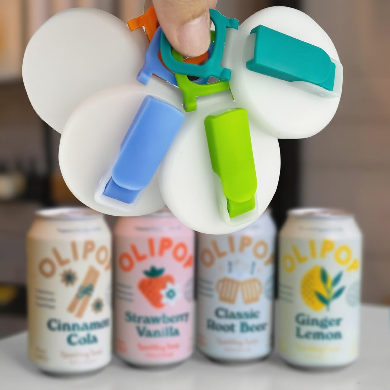 4-Pack Leak-Proof Can Lids with Straws – Reusable Beverage Covers for Canned Dri gallery