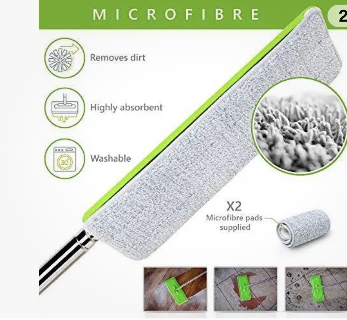 Microfibre Mop Pad Replacement For Easygleam Flat Mop And Bucket. Suitable For A gallery