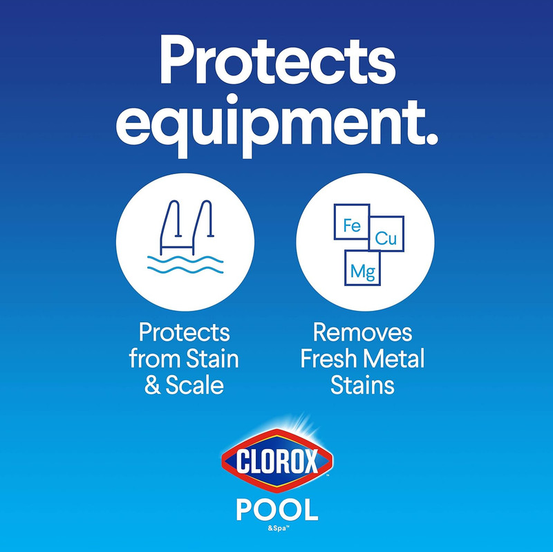 Clorox® Pool&Spa™ Swimming Pool Scale, Metal & Stain Control, Prevents Metal Sta gallery