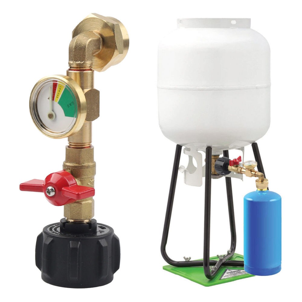 1Lb To 20Lb Tank Propane Refill Adapter Kit With Gauge And ON-Off Control Valve gallery