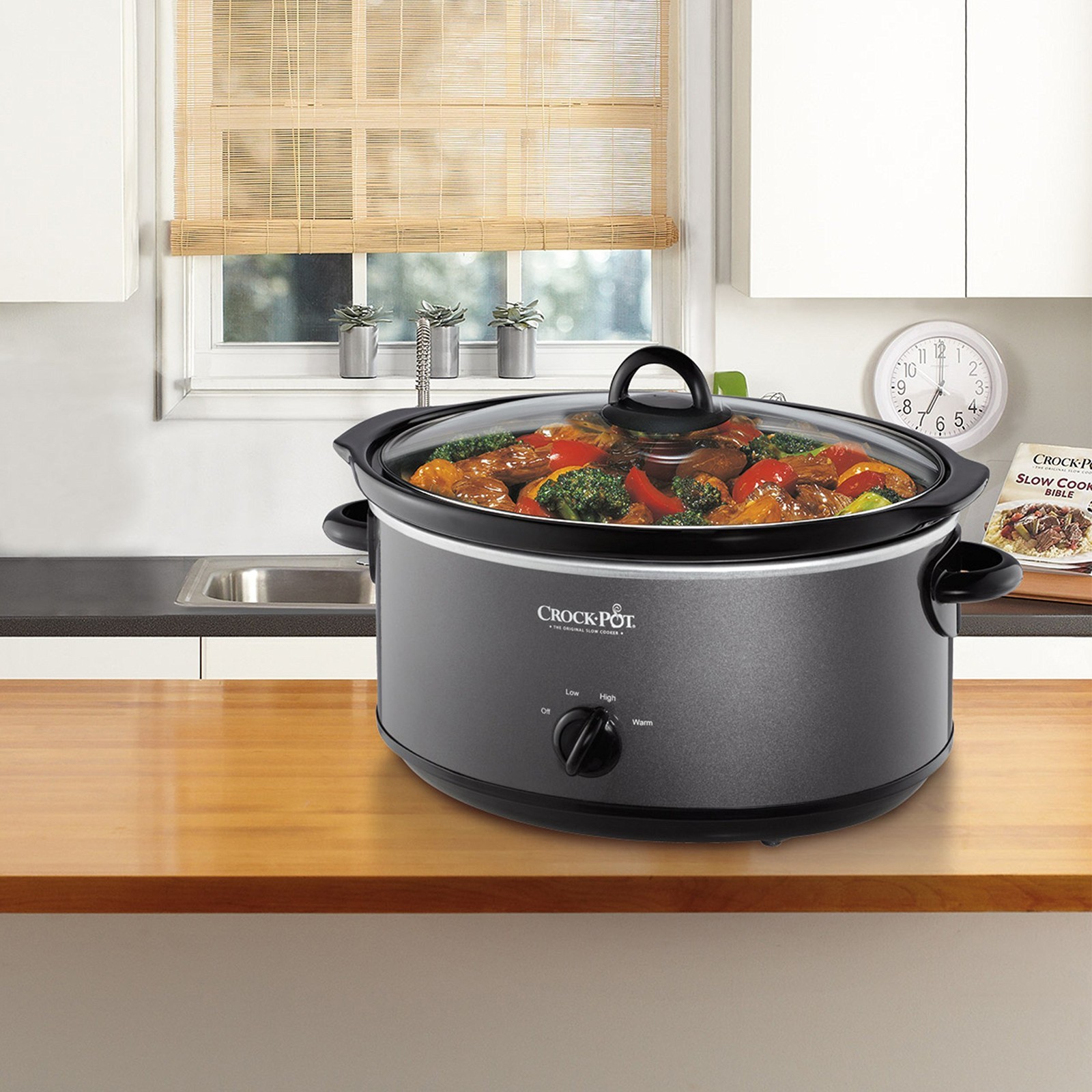 7-Quart Manual Slow Cooker - Family Size for 8+ People, Fits 6-lb Roast, Removab gallery