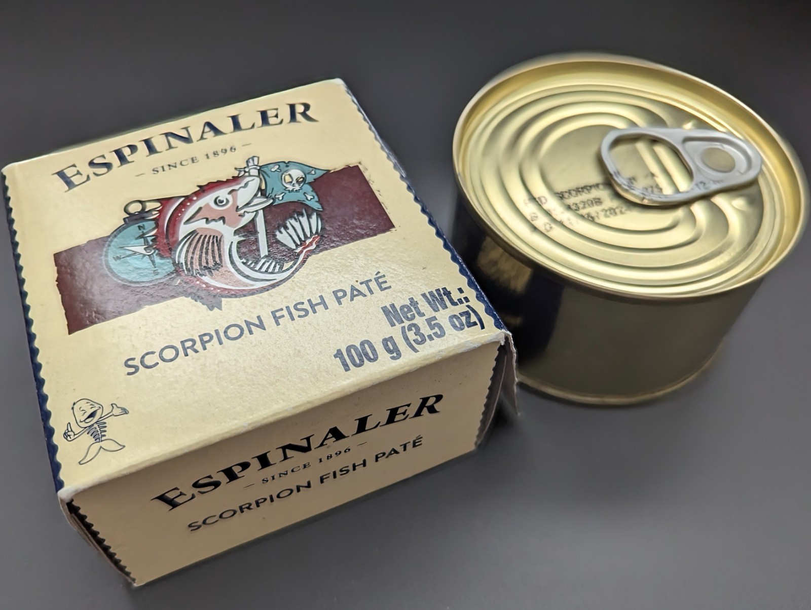 ESPINALER RED SCORPION FISH PATE 100g / 3.5oz sealed can EXP DATE 12/2029 gallery