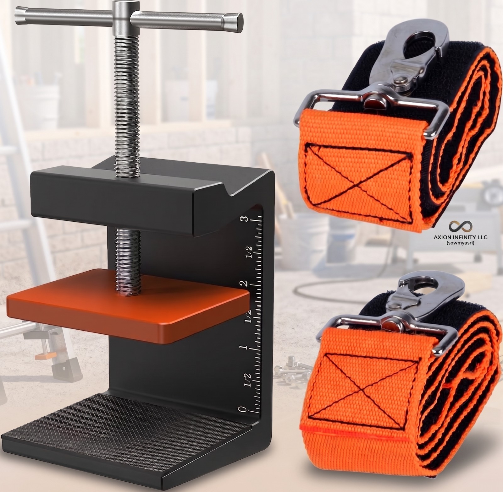 Ladder Stabilizer Standoff Anti-Slip Safety Bracket Aluminum 3x3in Wall Roof Kit gallery