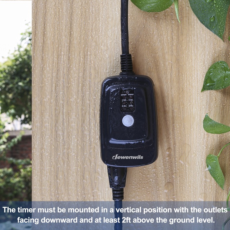 DEWENWILS Outdoor Light Sensor Timer with Remote Plug in Outlet Timer Waterproof gallery