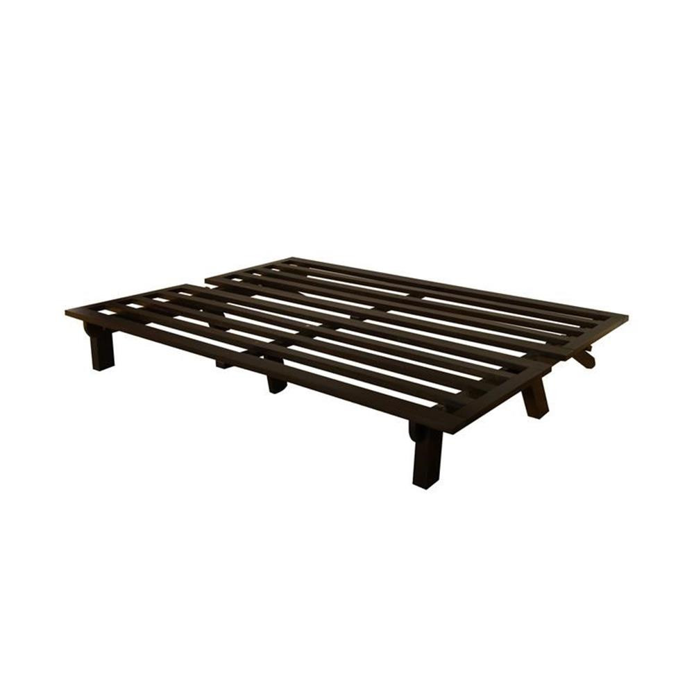 Carson Wood Futon Frame in Java Brown Finish-Mattress Not Included gallery